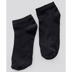 Pine Kids Ankle Length Anti Microbial Washed School Socks Solid Pack of 3- Black