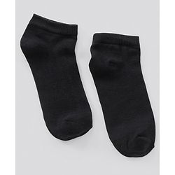 Pine Kids Ankle Length Anti Microbial Washed School Socks Solid Pack of 3- Black