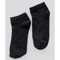 Pine Kids Ankle Length Anti Microbial Washed School Socks Solid Pack of 3- Black