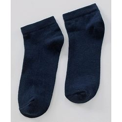 Pine Kids Ankle Length  Anti Microbial Washed School Socks Solid Pack of 3- Navy Blue