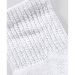 Pine Kids Ankle Length Anti Microbial Washed Terry School Socks Solid Pack of 3- White