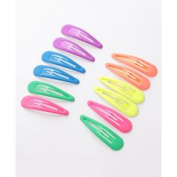Pine Kids Free Size Snap Clips Pack of 12 - Multicolor