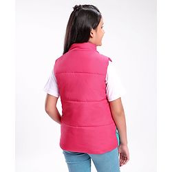 Pine Kids Color Block Puffed Sleeveless Padded Jacket - Multicolour