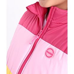 Pine Kids Color Block Puffed Sleeveless Padded Jacket - Multicolour
