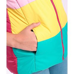Pine Kids Color Block Puffed Sleeveless Padded Jacket - Multicolour