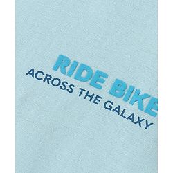Pine Kids Half Sleeves Biowashed Text Printed T Shirt - Light Blue