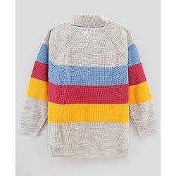 Pine Kids Full Sleeves Medium Winter Striped Pullover Sweater - Multicolor