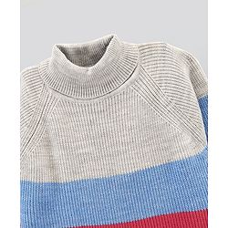 Pine Kids Full Sleeves Medium Winter Striped Pullover Sweater - Multicolor