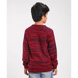 Pine Kids Mild Winter Full Sleeves Sweater - Red