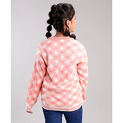 Pine Kids Fine Knit Full Sleeves Checks Pullover for Moderate Winter - Multicolour