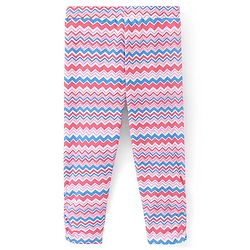 Pine Kids Ankle Length Biowashed Cotton Stretchable Leggings Solid & Striped Pack Of 2 - Pink