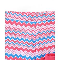 Pine Kids Ankle Length Biowashed Cotton Stretchable Leggings Solid & Striped Pack Of 2 - Pink