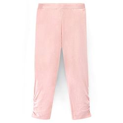 Pine Kids Knitted Three Fourth Length Solid Color Leggings Pack Of 2 - Blue Pink