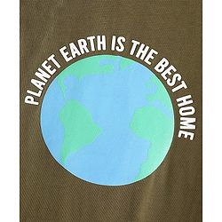 Pine Kids Full Sleeves Biowashed T-Shirt Multiprint - Green