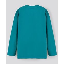 Pine Kids Full Sleeves Biowashed T-Shirt Text Print - Blue