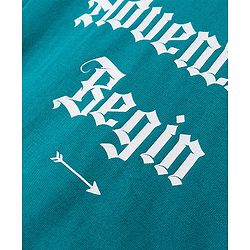 Pine Kids Full Sleeves Biowashed T-Shirt Text Print - Blue