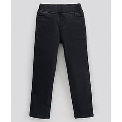 Pine Kids Full Length Solid Color Stretchable Jegging - Black
