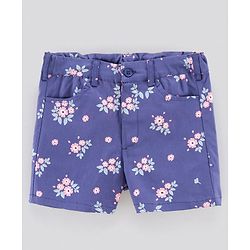 Pine Kids Softener Wash Shorts Floral Print - Blue