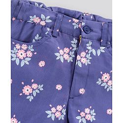 Pine Kids Softener Wash Shorts Floral Print - Blue
