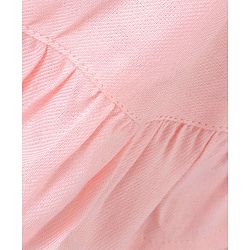 Pine Kids Solid Soft Rayon Skirt with Frills Knee Length - Rose Quartz