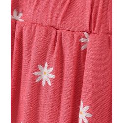 Pine Kids Printed Soft Rayon Skirt with Frills Knee Length - Rose Quartz
