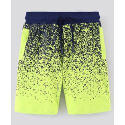 Pine Kids Cotton Knit Mid Thigh Length Shorts Brushed Colour - Green