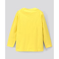 Pine Kids Cotton Knit Full Sleeves Racetrack Printed Biowash T Shirt - Yellow