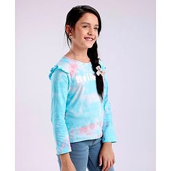 Pine Kids Full Sleeves Biowashed Top Text Print- Multicolor