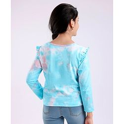 Pine Kids Full Sleeves Biowashed Top Text Print- Multicolor