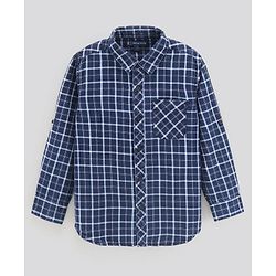 Pine Kids Full Sleeves Softener Wash Check Shirt - Blue