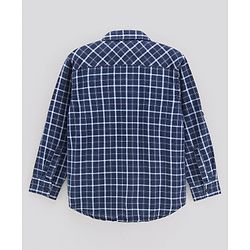 Pine Kids Full Sleeves Softener Wash Check Shirt - Blue