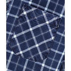 Pine Kids Full Sleeves Softener Wash Check Shirt - Blue