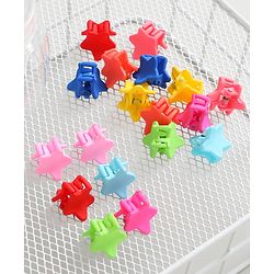 Pine Kids Free Size Star Shaped Clips  Pack of 18 - Multicolor