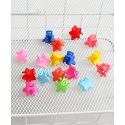 Pine Kids Free Size Star Shaped Clips  Pack of 18 - Multicolor