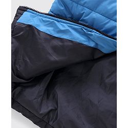 Pine Kids Full Sleeves Moderate Winter Padded Jacket with Hoodie - Blue