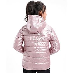 Pine Kids Full Sleeves Padded Hooded Jacket for Moderate Winter - Pink