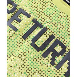 Pine Kids Full Sleeves Biowashed T-Shirt Text Print - Light Green