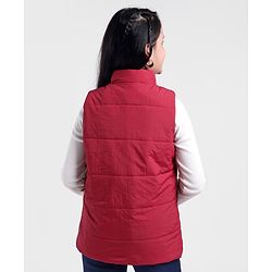 Pine Kids Sleeveless Solid Puffer Jacket - Red
