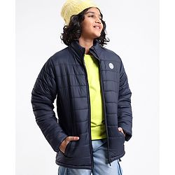Pine Kids Full Sleeves Solid Winter Wear Super Soft Padded Jacket - Blue