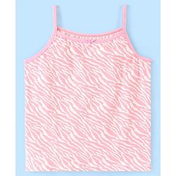 Pine Kids Cotton Stretchable Printed Singlet Slip with Antimicrobial and Bio Wash  Pack of 3 - Light Pink & Purple