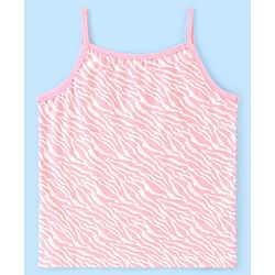 Pine Kids Cotton Stretchable Printed Singlet Slip with Antimicrobial and Bio Wash  Pack of 3 - Light Pink & Purple