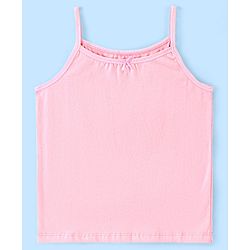 Pine Kids Cotton Stretchable Printed Singlet Slip with Antimicrobial and Bio Wash  Pack of 3 - Light Pink & Purple
