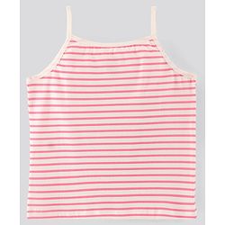 Pine kids Sleeveless Anti Microbial Bio Washed Slips Stripes & Butterfly Print Pack of 3- Multicolor