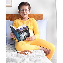 Pine Kids Cotton Full Sleeves Biowashed Night Suit Ombre Print - Yellow