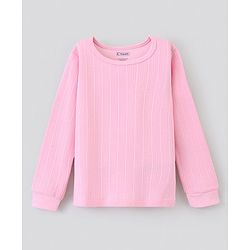 Pine Kids Full Sleeves Bio Washed Thermal Vest - Pink