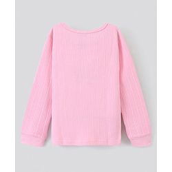 Pine Kids Full Sleeves Bio Washed Thermal Vest - Pink
