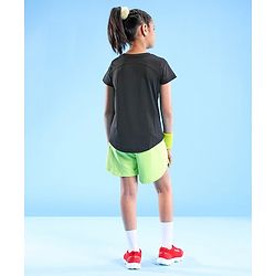 Pine Active Skin Friendly & Breathable Half Sleeves Sportswear T-Shirt - Black