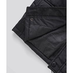 Pine Kids Quilted Full Sleeves Light Winter Hooded Jacket - Black
