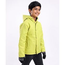 Pine Kids Full Sleeves Solid Winter Wear Light Padded Hoodie Jacket