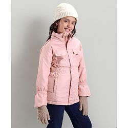 Pine Kids Full Sleeves Light Winter Padded Quilted Jacket - Pink